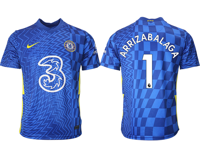 Men 2021-2022 Club Chelsea FC home aaa version blue #1 Soccer Jersey